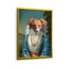 the princess pet portrait framed canvas gold frame