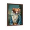 the princess pet portrait framed canvas walnut brown