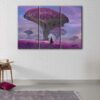 3 panels savannah twilight plains canvas art