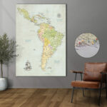 Classic push pin South & Central America map featured