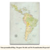 Classic push pin South & Central America map no quote