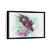 colorful eagle framed canvas black frame