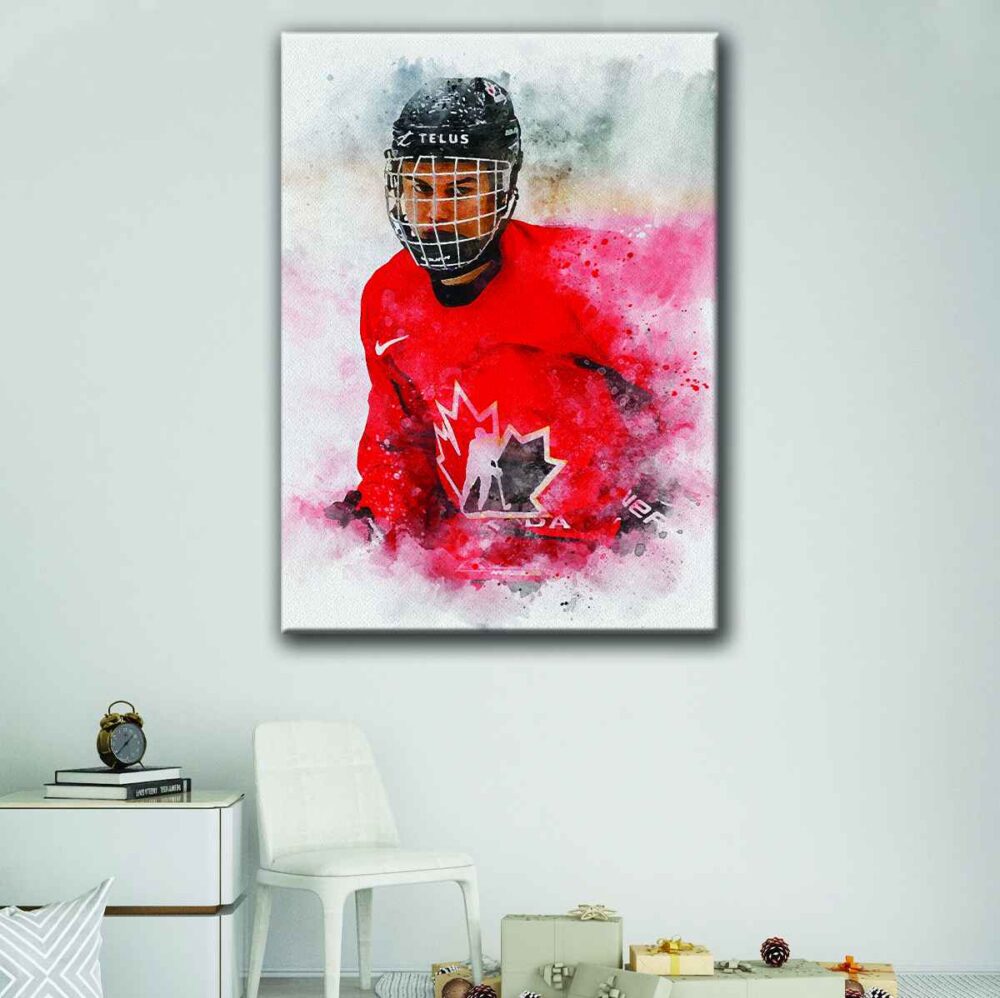 connor bedard canvas art