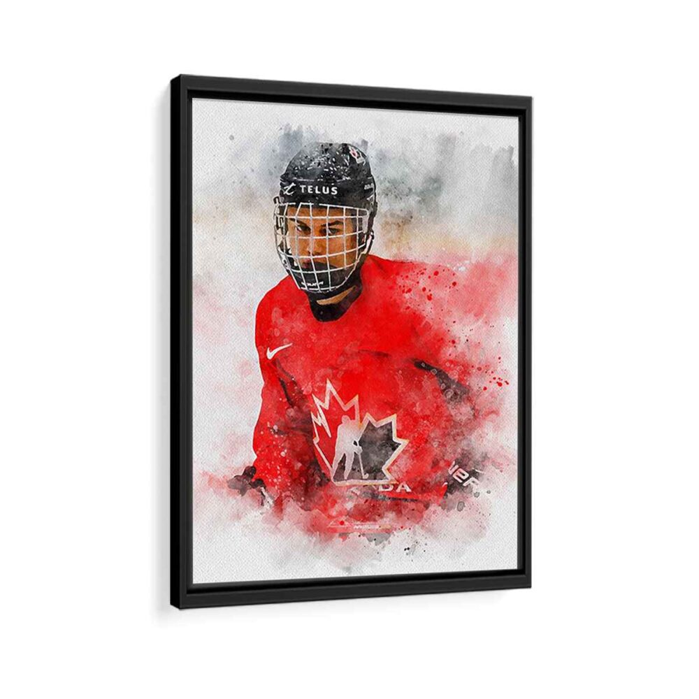 connor bedard framed canvas black frame