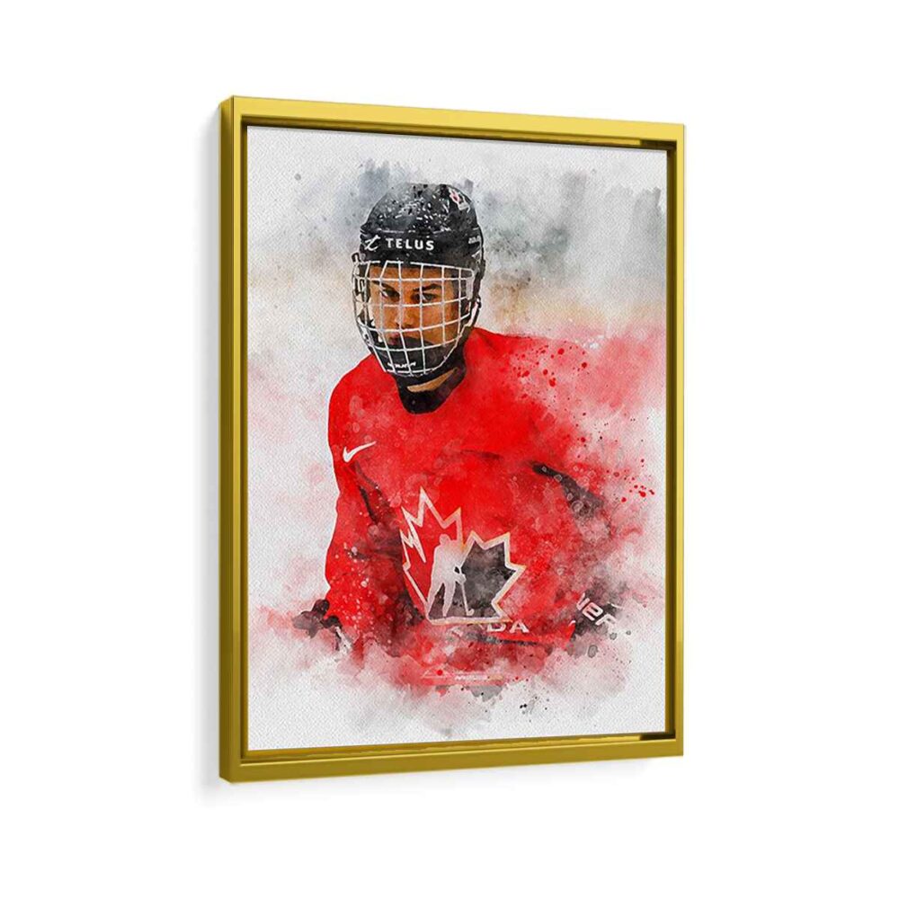 connor bedard framed canvas gold frame