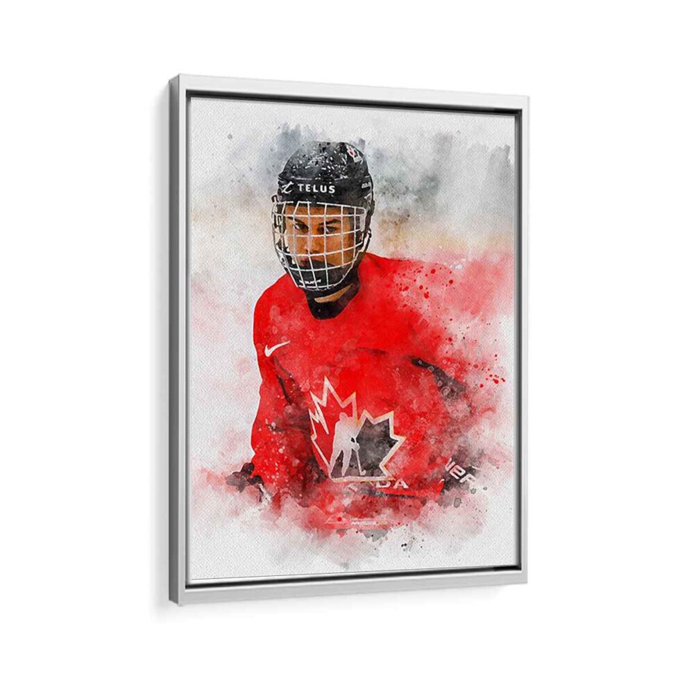 connor bedard framed canvas white frame