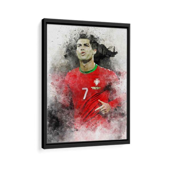 cristiano ronaldo framed canvas black frame