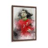 cristiano ronaldo framed canvas walnut brown