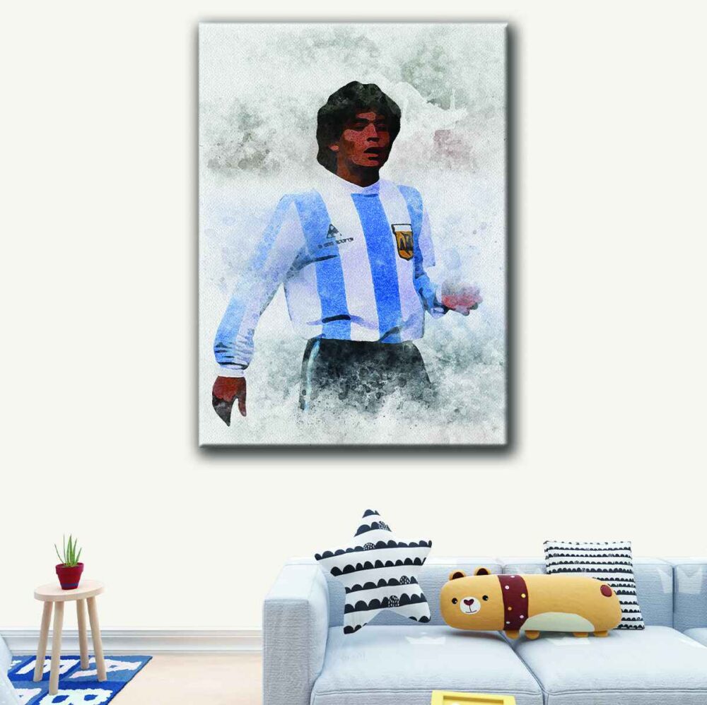 diego maradona canvas art