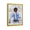 diego maradona framed canvas gold frame