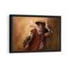 old hunter framed canvas black frame