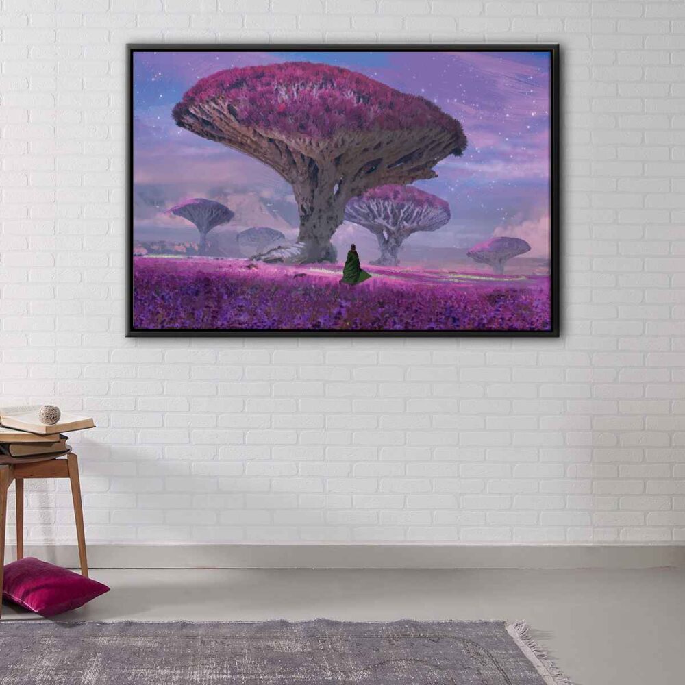 savannah twilight plains floating frame canvas