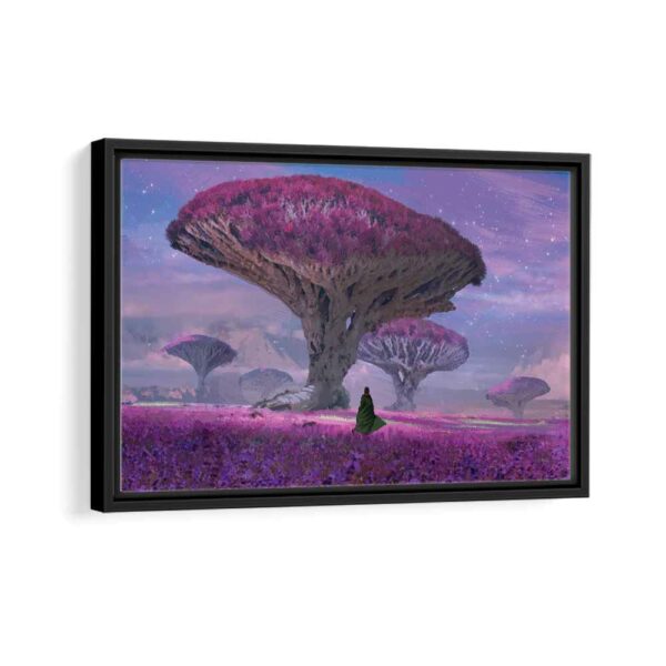 savannah twilight plains framed canvas black frame