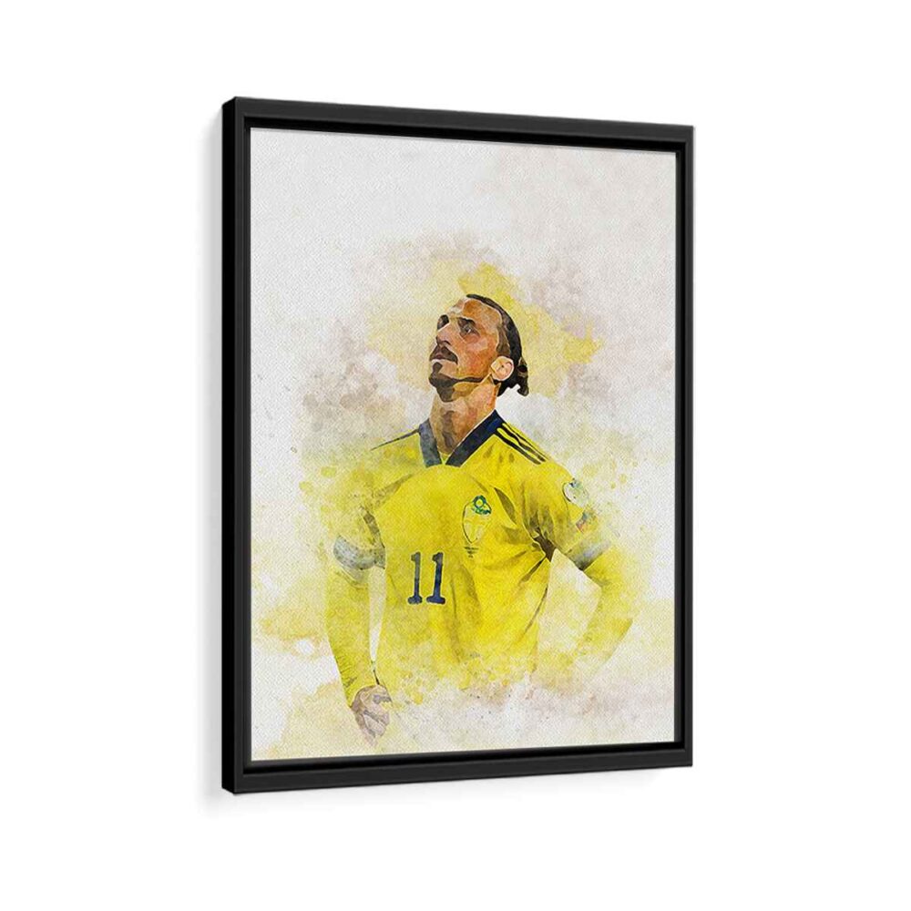 zlatan ibrahimović framed canvas black frame