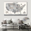 Farmhouse push pin usa map