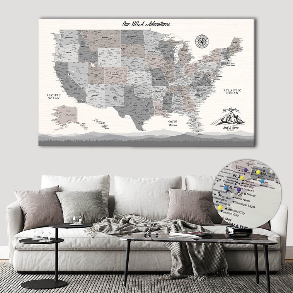 Farmhouse push pin usa map featured