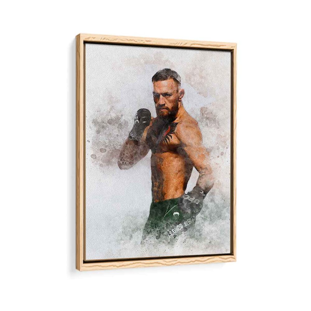 conor mcgregor framed canvas natural beige