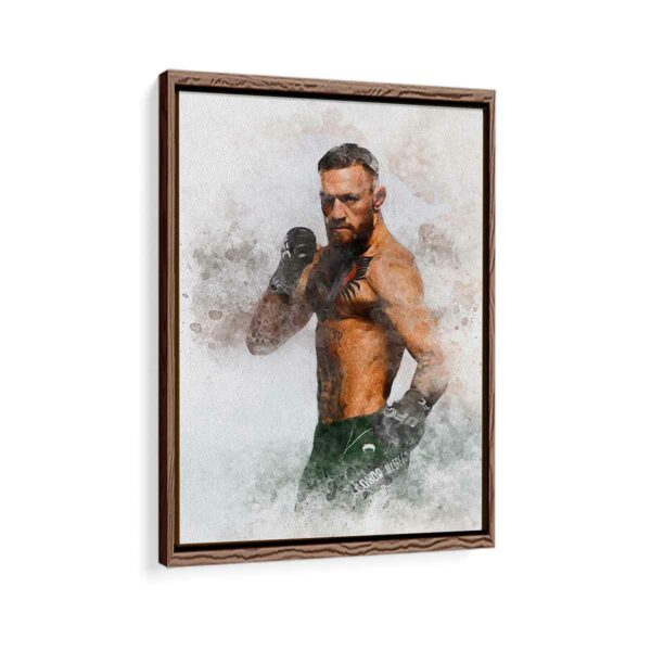 conor mcgregor framed canvas walnut brown
