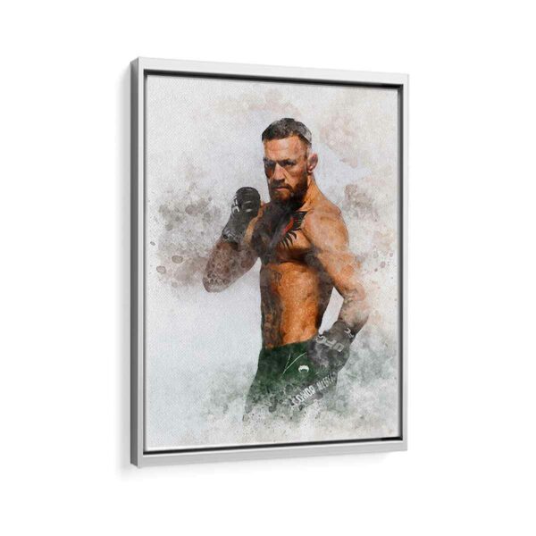 conor mcgregor framed canvas white frame