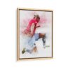 erling haaland framed canvas natural beige