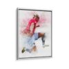 erling haaland framed canvas white frame