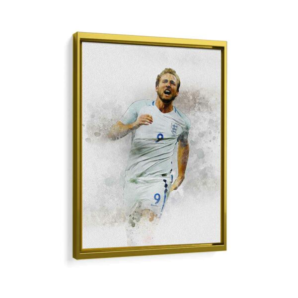 harry kane framed canvas gold frame