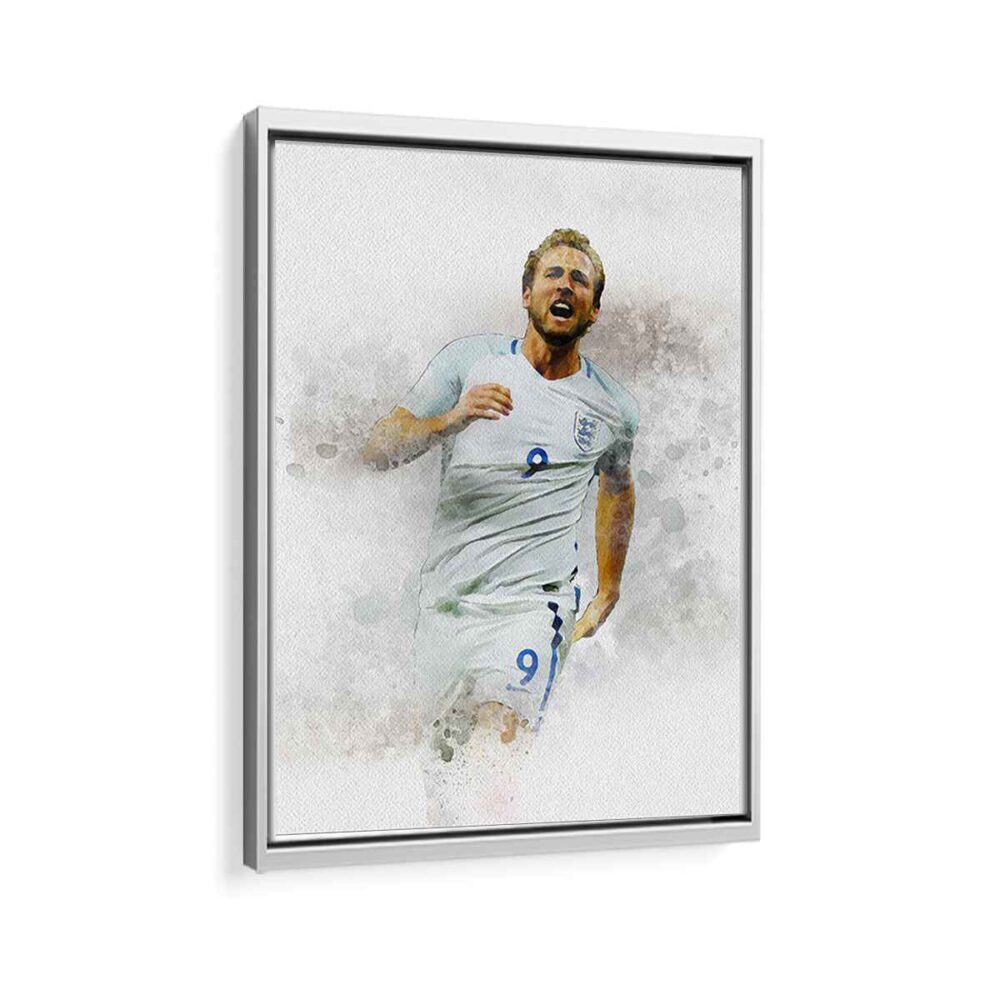 harry kane framed canvas white frame