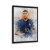 kylian mbappé framed canvas black frame