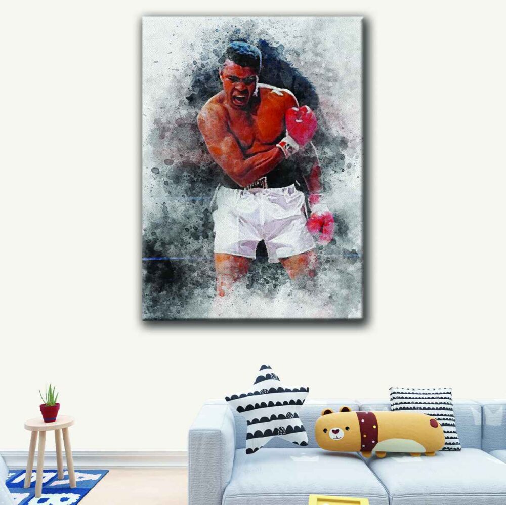 muhammad ali klay canvas art