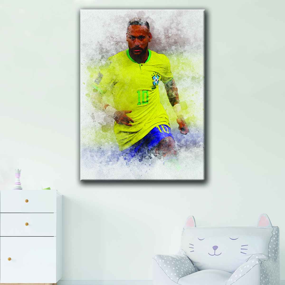 NEYMAR Da Silva Football Legend Art Motivational Wall Art 