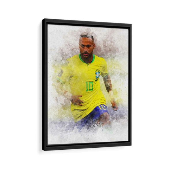 neymar da silva framed canvas black frame