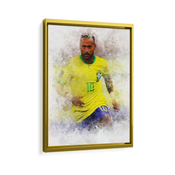 neymar da silva framed canvas gold frame