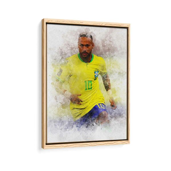 neymar da silva framed canvas natural beige