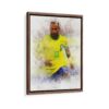 neymar da silva framed canvas walnut brown