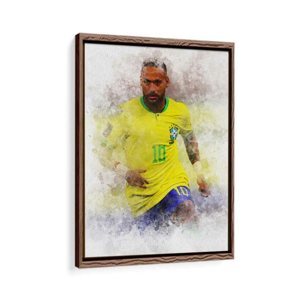 neymar da silva framed canvas walnut brown