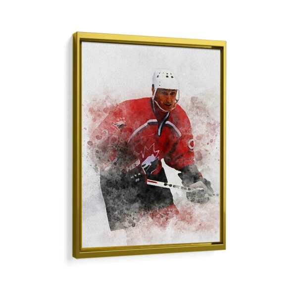 wayne gretzky framed canvas gold frame