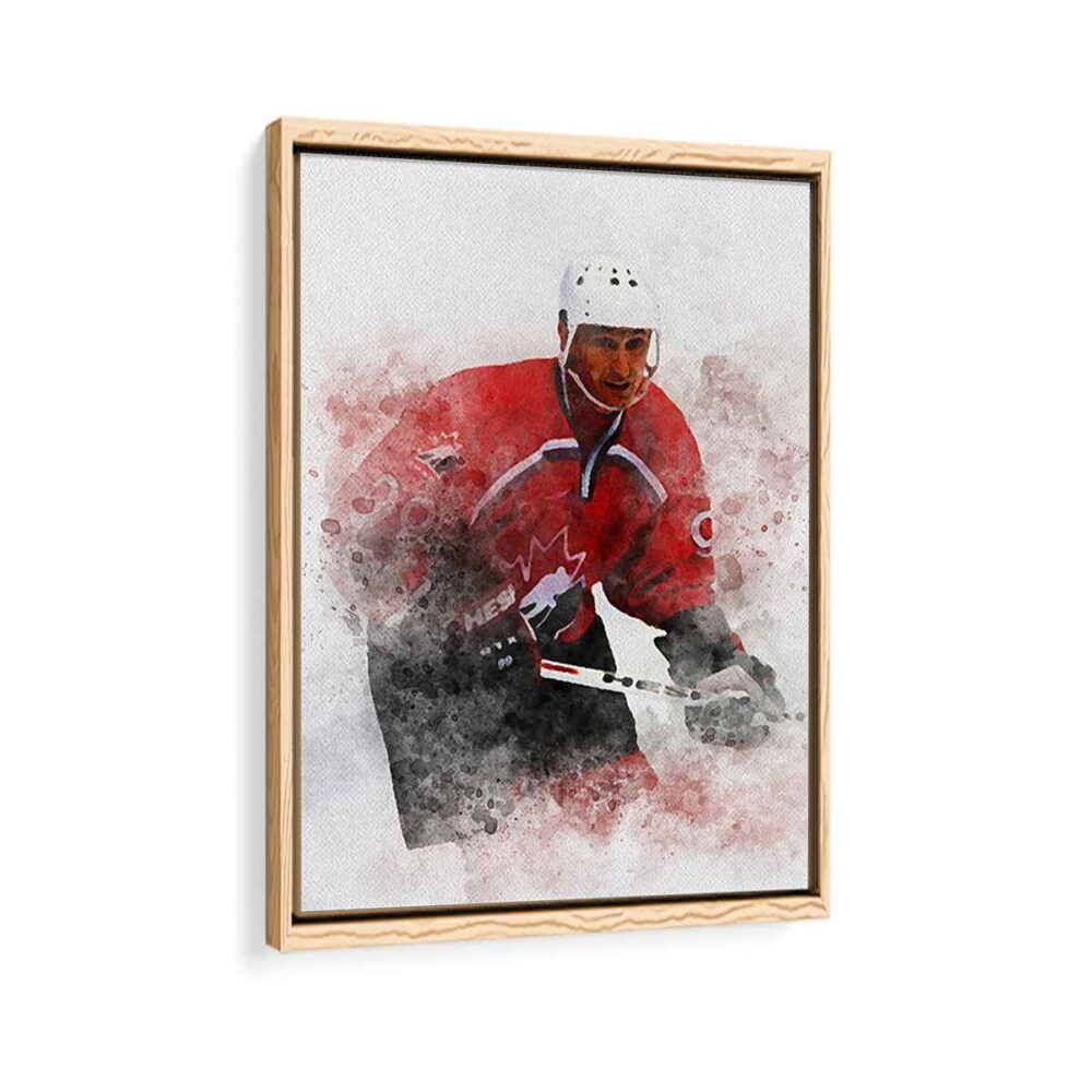 wayne gretzky framed canvas natural beige