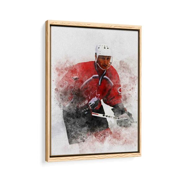 wayne gretzky framed canvas natural beige