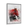 wayne gretzky framed canvas white frame