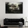 1 panels black mustang canvas art