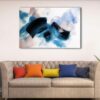 1 panels blue strokes canvas art