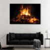 1 panels burning charcoal canvas art