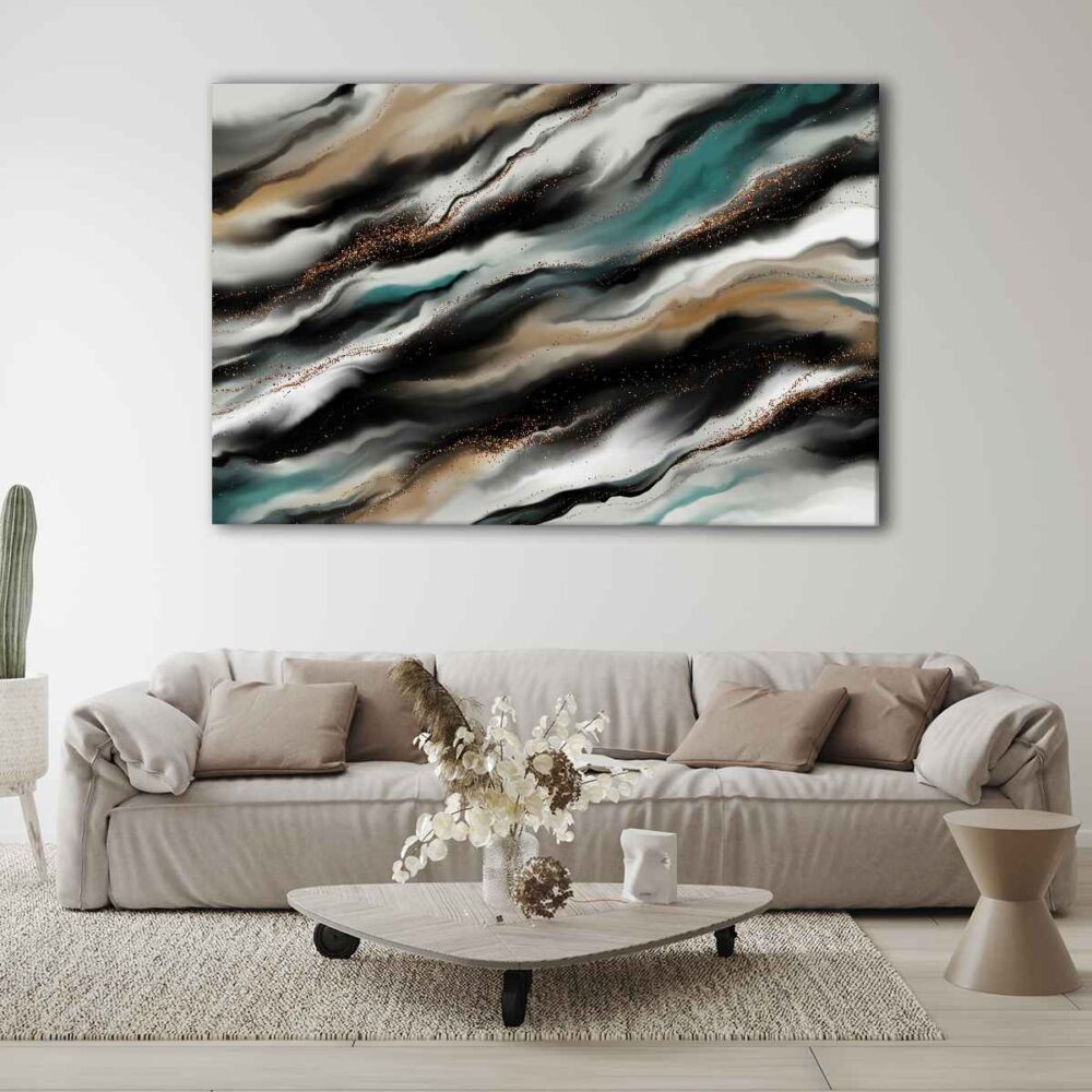 1 panels sky waves canvas art