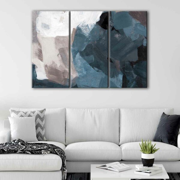 3 panels contemporary abstract canvas art