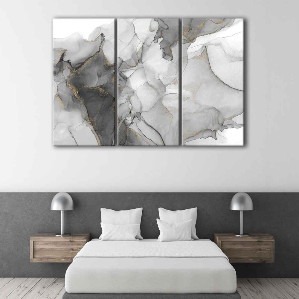 3 panels luxury marble canvas art