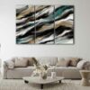 3 panels sky waves canvas art