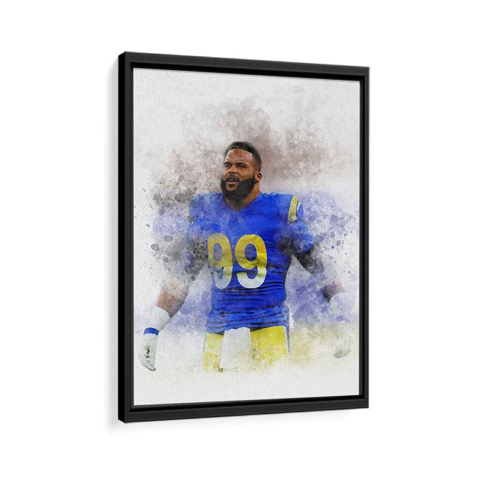 aaron donald framed canvas black frame