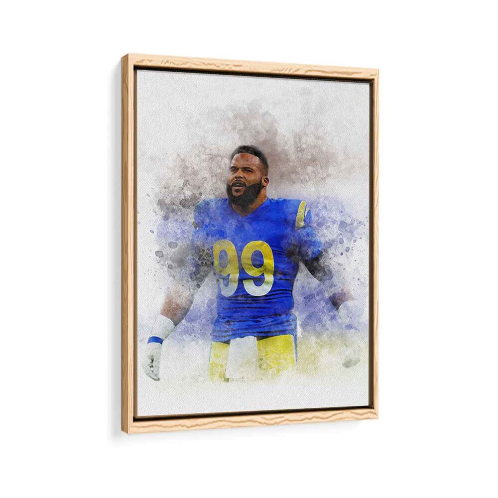 aaron donald framed canvas natural beige