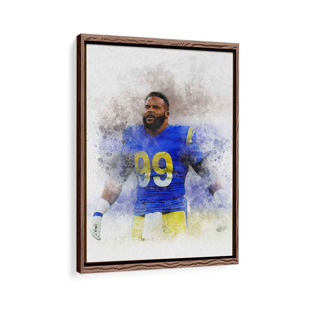 aaron donald framed canvas walnut brown