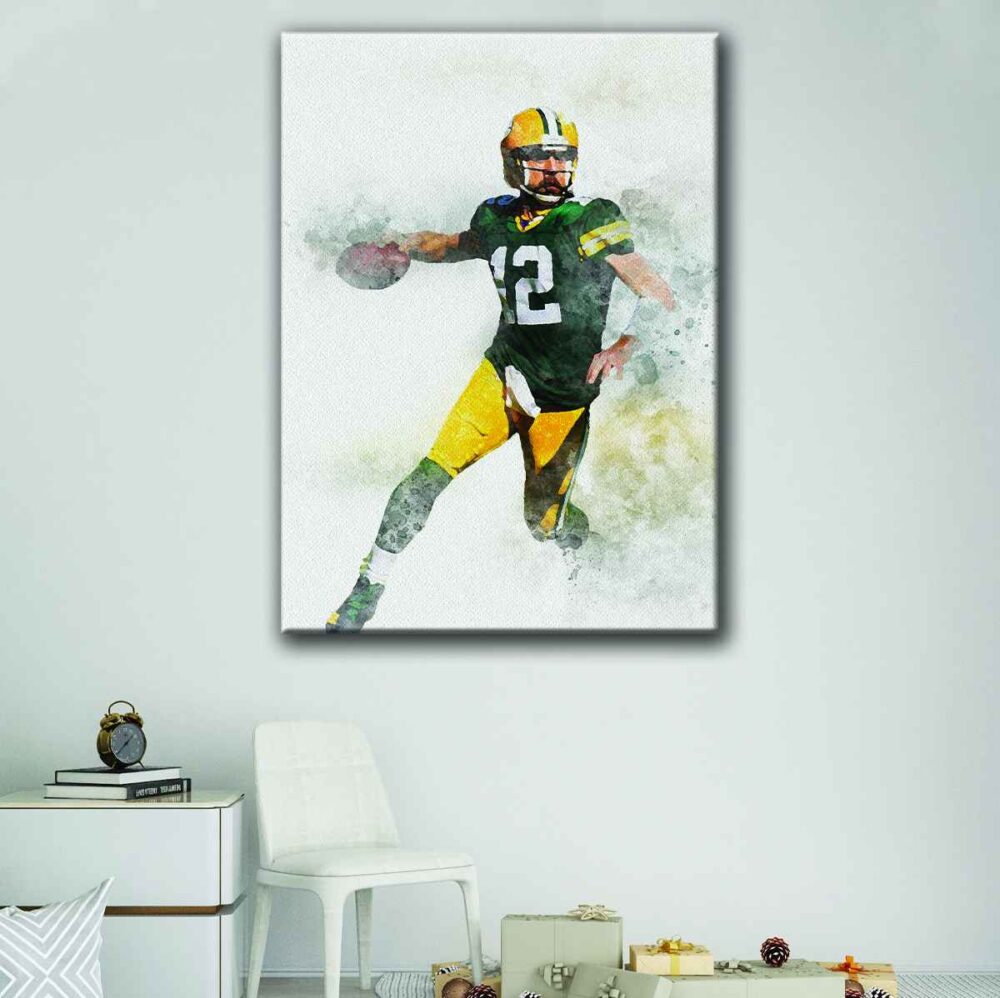 aaron rodgers canvas art